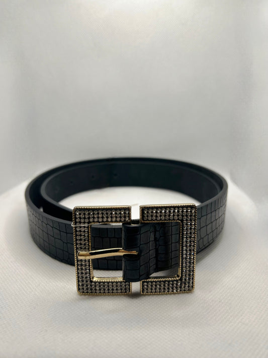 ceinture crocodile à strass